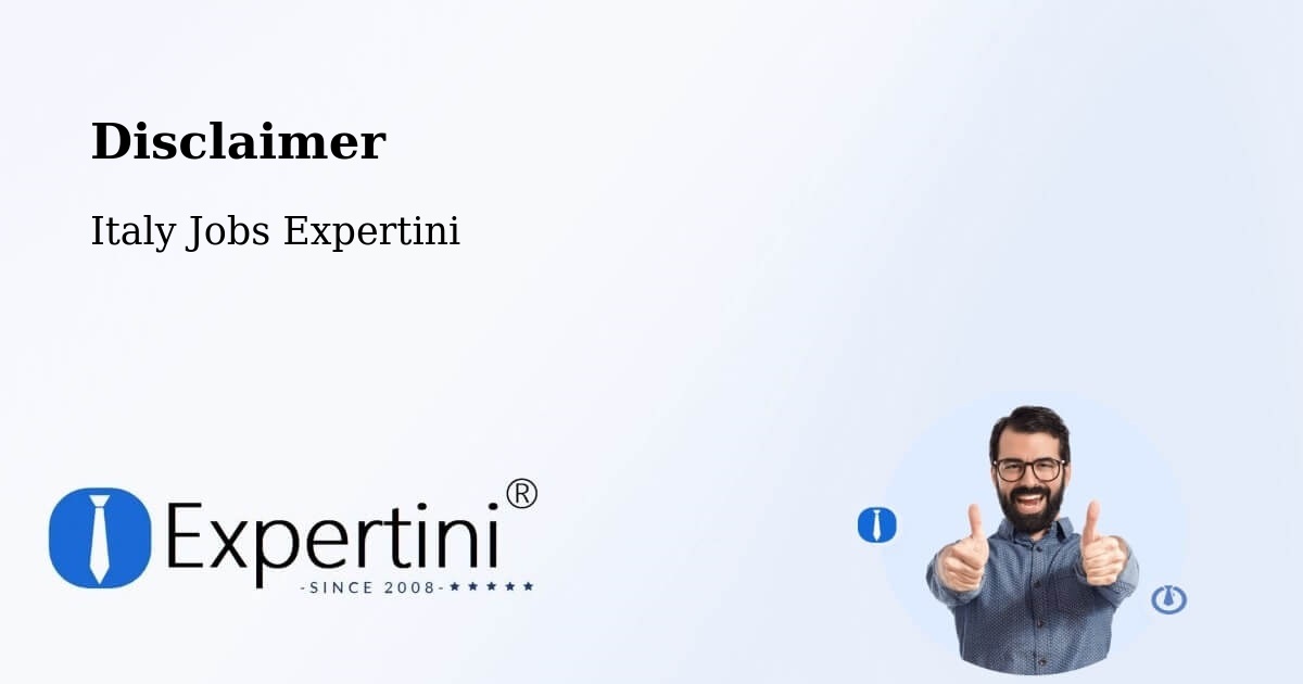 Disclaimer – Conselice - Italy Jobs Expertini