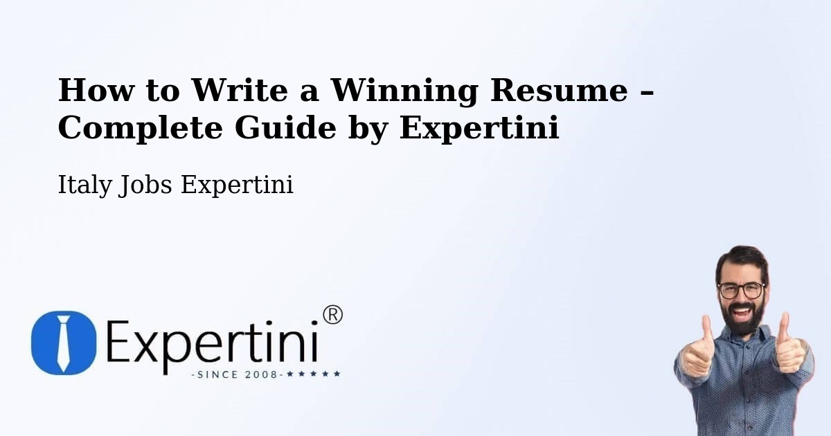 Resume Writing Guide for Job Seekers – Conselice - Conselice, Italy Jobs Expertini